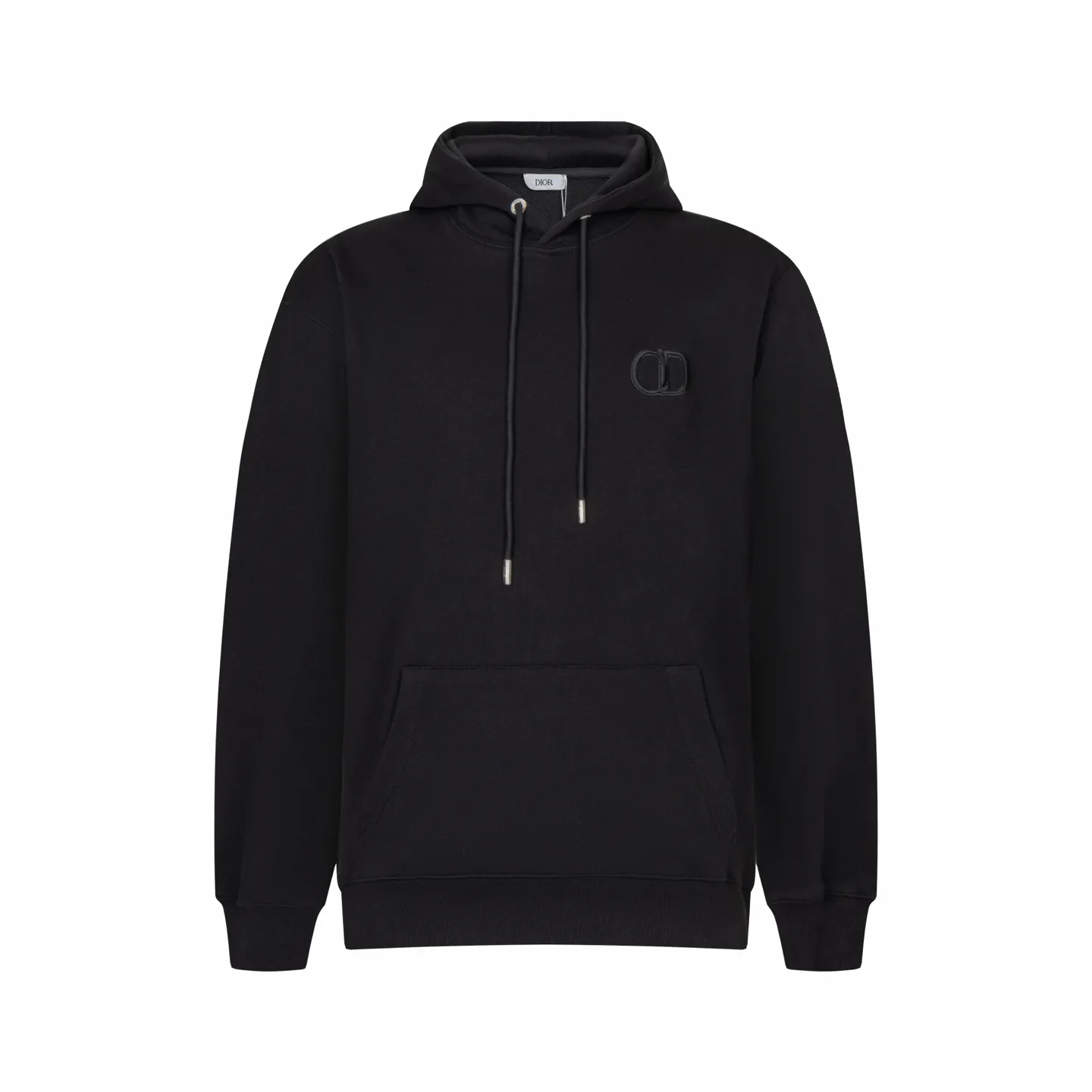 🅿️360 [Exclusive supply] CD logo embroidered hooded sweatshirt (black) Original purchase and development for 9,800. The fabric is made of high-quality black cotton fleece fabric, soft and comfortable to the touch. The delicate tonal CD Icon embroidery on the chest is low-key and elegant, highlighting the brand details. The drawstring hood design is paired with metal accessories engraved with the Dior logo to enhance the overall texture. The practical kangaroo pocket on the front is as beautiful as it is practical. Ribbed cuffs and hem ensure comfort while maintaining a structured silhouette. 100% cotton material brings excellent breathability and skin-friendly experience. The regular fit has a neat cut and is easy to match with a variety of bottoms. Exquisite embroidery technology and delicate fabric processing complement each other, reflecting Dior's consistent meticulous workmanship. This sweatshirt is the perfect blend of athleisure and haute couture, making it ideal for everyday style. Size:S-M-L-XL