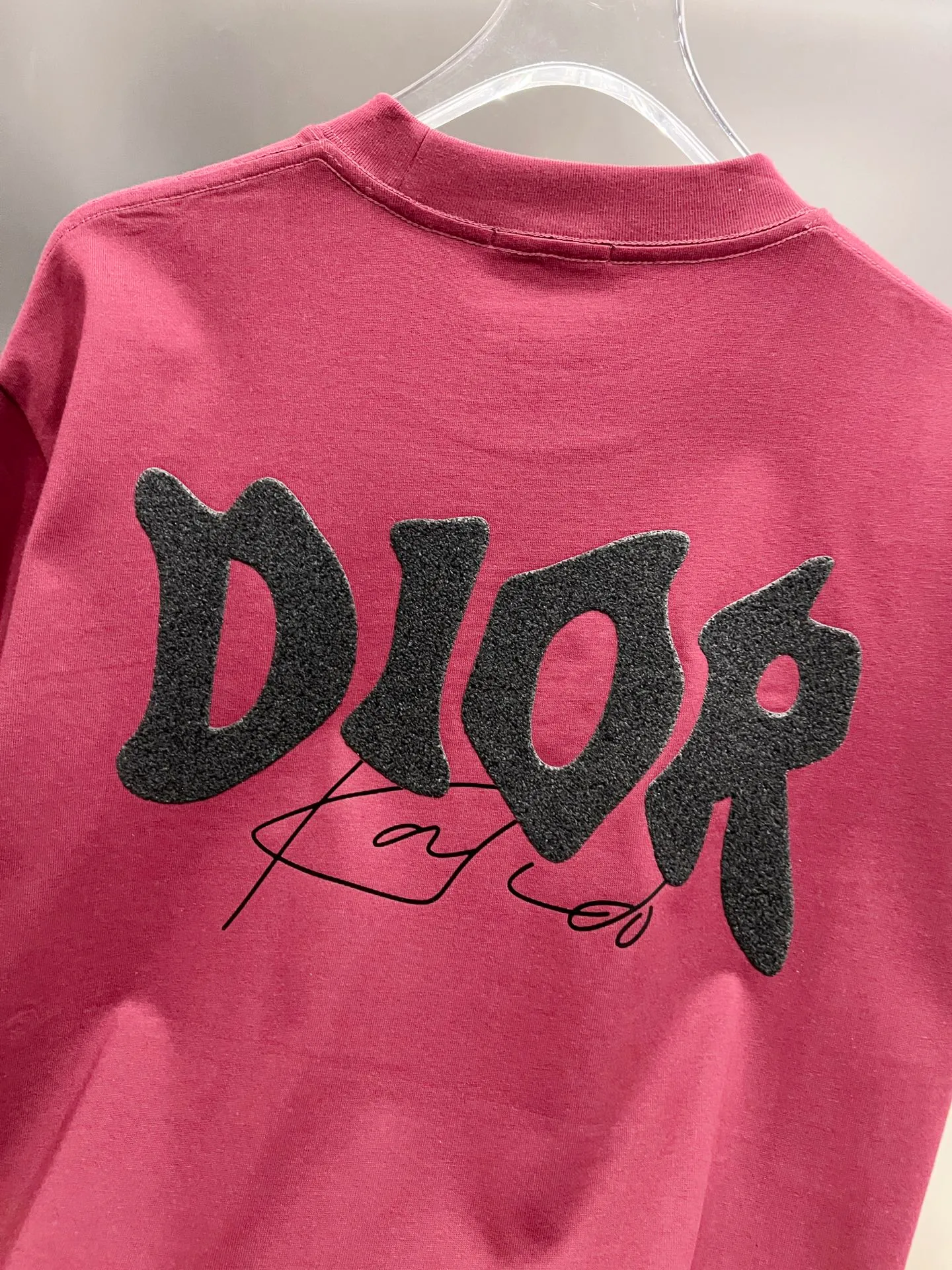 🅿️190 Dio* Dior 2025 autumn and winter new style Classic letter three-dimensional patchwork technology Simple and elegant Customized double yarn plain cotton fabric Short-sleeved T-shirt Same style for men and women Size S M L XL XXL Five sizes black white