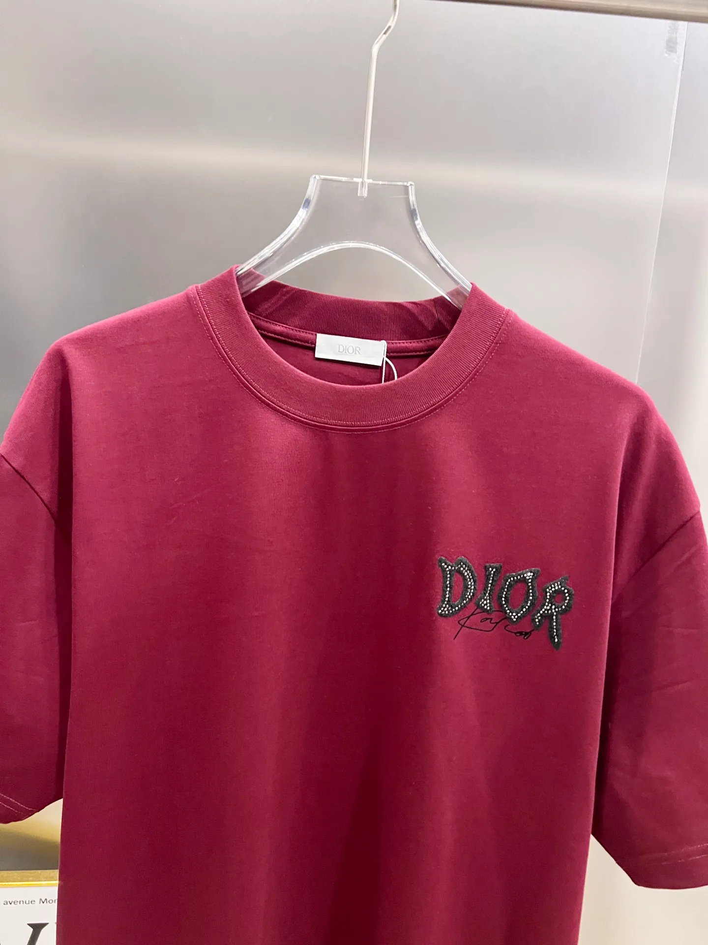 🅿️190 Dio* Dior 2025 autumn and winter new style Classic letter three-dimensional patchwork technology Simple and elegant Customized double yarn plain cotton fabric Short-sleeved T-shirt Same style for men and women Size S M L XL XXL Five sizes black white