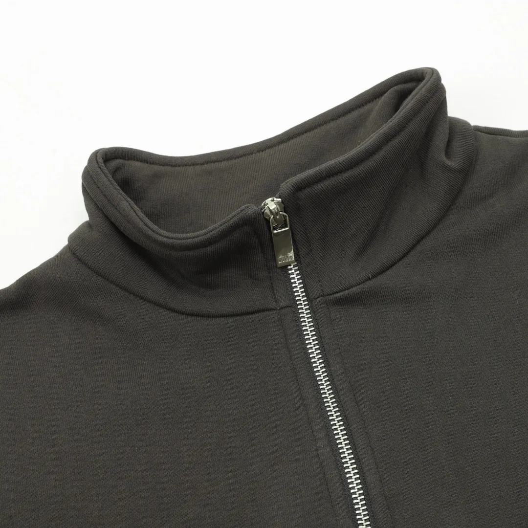 🅿️580 DIOR CD half-zip stand-up collar sweatshirt with letter print on the chest. Purchased for 15500. Authentic. 420g combed cotton fleece sweatshirt material, trendy brand stretch rib, flocking printing, fabric wash, customized accessories, loose fit. Size: S-XL