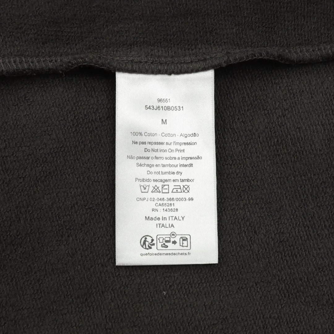 🅿️580 DIOR CD half-zip stand-up collar sweatshirt with letter print on the chest. Purchased for 15500. Authentic. 420g combed cotton fleece sweatshirt material, trendy brand stretch rib, flocking printing, fabric wash, customized accessories, loose fit. Size: S-XL