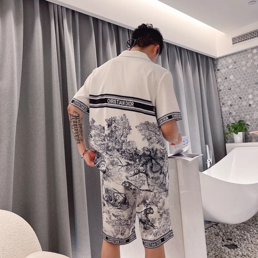 🅿️340 2024 DIOR Dior home wear, high-end Korean silk fabric, skin-friendly, soft and comfortable, couple size M～XXXL