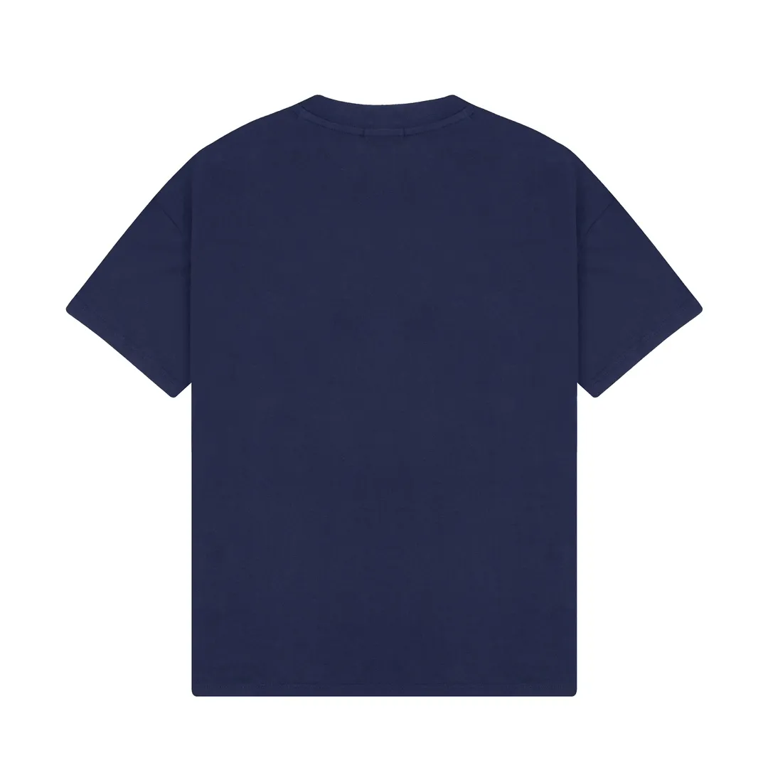 🅿️170 (➕5🉑 Comes with handbag) Dior Dior CD letter embroidered short-sleeved T-shirt. Customized 240g same vat dyed fabric. Very comfortable to touch. The latest brick cabinet synchronization for spring and summer. OS off-shoulder version. Fashionable and personalized. Super versatile and good-looking. Very suitable for both men and women. Must-have style. Tag. Collar label. Washed wheat. Three labels complete. Style number: 23801. Color: royal blue. Size: XS~L