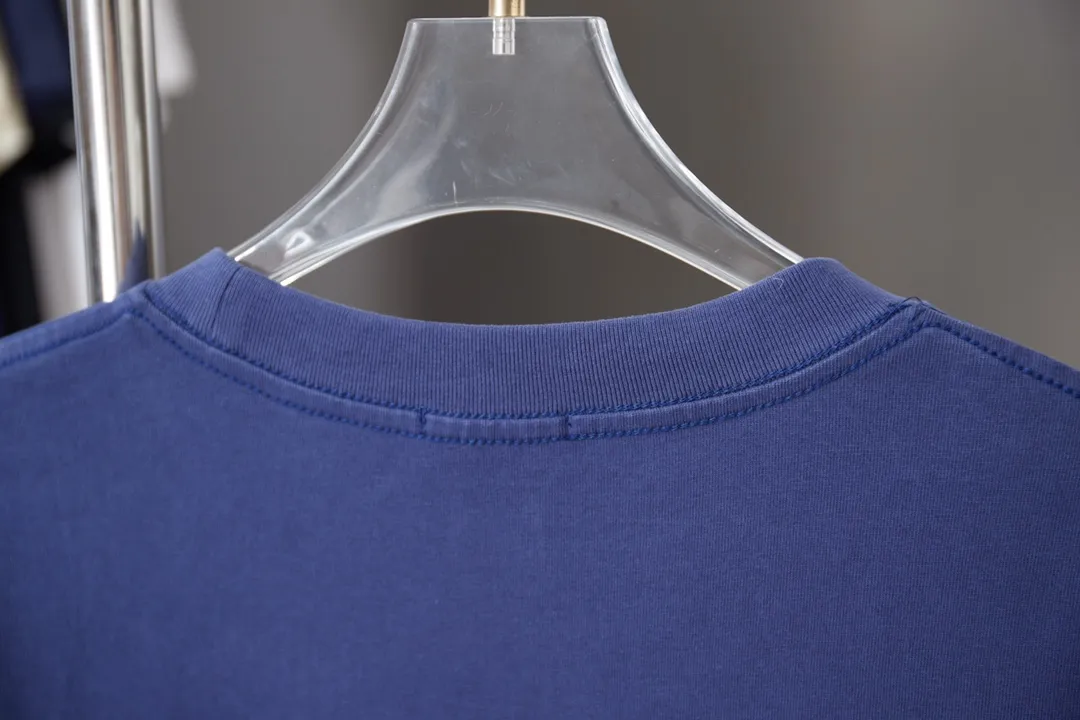 🅿️200 D＊or CD 25SS early spring new style joint series embroidered logo short sleeves light luxury essential item for daily commuting for men and women correct version welcome to compare detailed features · 320g 100% pure cotton double yarn jersey fabric · Custom dyed in the same cylinder, special thickened 32 count double-strand 1X1 thread. Imported Tajima machine embroidery letter beads logo embroidery · Double-needle sewing and cross-seam technology · Original main mark, washed tag, brand moisture-proof paper packaging Color: white/black/blue Size: S/M/L/XL