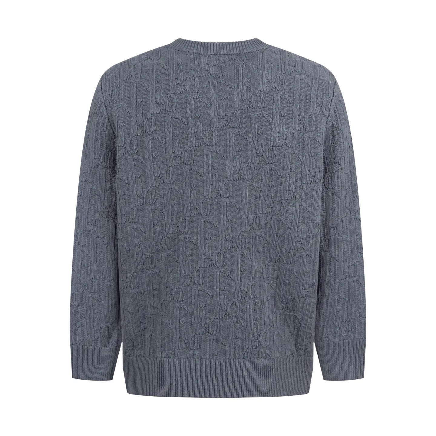 🅿️440 [Exclusive supply] CD 24FW dark pattern presbyopic round neck sweater. The original version was purchased for 18,500 and developed. The fabric is made of cotton and polyester fiber blended jacquard fabric, which is thick and rich in texture. The whole body is decorated with the brand's iconic gray Oblique print pattern, and the same-tone design is low-key and elegant. The oversized cut shows a lazy style, and the collar, cuffs and hem are all ribbed, which not only improves wearing comfort but also adds aesthetic details. The fabric undergoes a special weaving process to ensure that the printed pattern is clear and three-dimensional while maintaining the softness of the knitted fabric. The cotton blend material brings good breathability and skin-friendly touch, while the polyester fiber component enhances the durability and anti-wrinkle performance of the clothing. The overall design perfectly balances fashion sense and practicality, making it an exquisite item with both brand recognition and daily practicality. Size:S/M/L/XL