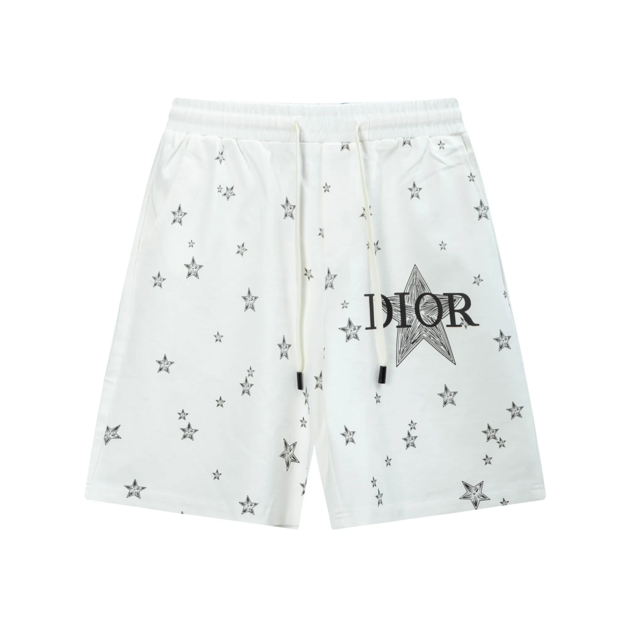 🅿️190 2025 Dior Dior new knitted shorts, customized fabrics, knitted technology and printed logo. The version is tight and three-dimensional, with straight stripe splicing. The customized trouser cord hardware has strong texture and smoothness. The upper body is comfortable and breathable. It has a concave and convex three-dimensional feel. It is suitable for fashionable and casual wear. Color: Black-White Size: M-4XL