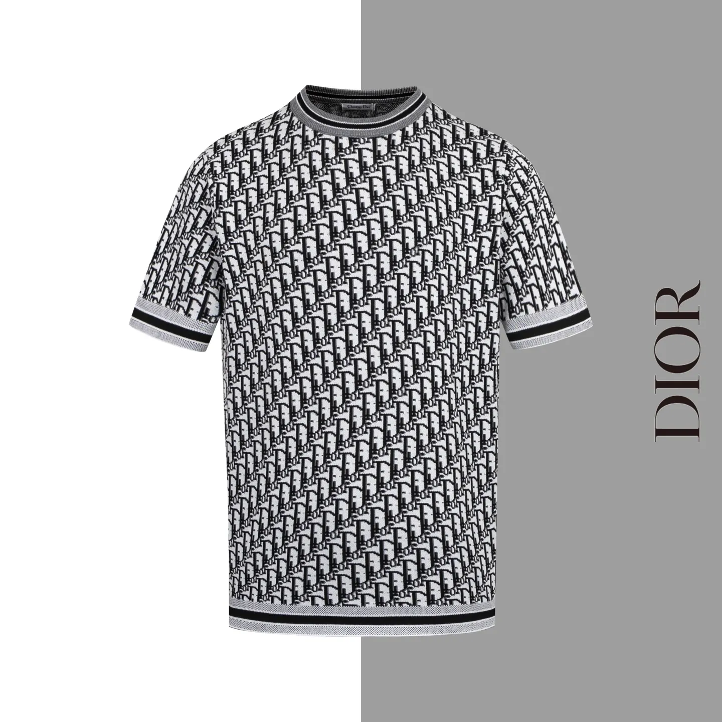 🅿️200 Style No. #Z24 Dior all-over printed old flower round neck knitted short-sleeved DIOR official website consistent style Fabric: Imitation wool fine pure cotton knitting Same color woven and dyed threads in the same cylinder Matching colors: complete three standards Cardboard oil paper code sticker packaging High-temperature pre-shrinking process before production, no shrinkage and deformation Imported machine professional version production os version can wear up to 200 pounds Manual measurement of size An error of 2-3cm is normal. Color: picture color size: s m l xl