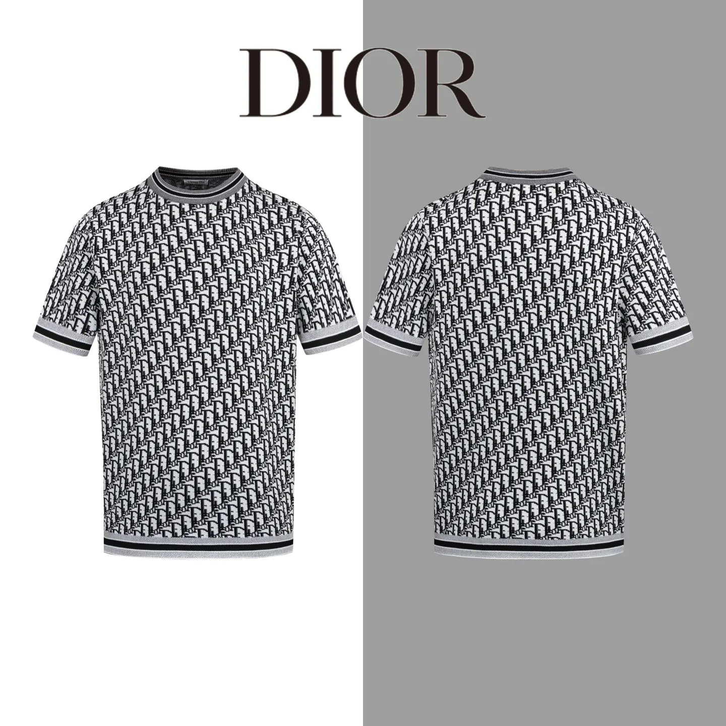 🅿️200 Style No. #Z24 Dior all-over printed old flower round neck knitted short-sleeved DIOR official website consistent style Fabric: Imitation wool fine pure cotton knitting Same color woven and dyed threads in the same cylinder Matching colors: complete three standards Cardboard oil paper code sticker packaging High-temperature pre-shrinking process before production, no shrinkage and deformation Imported machine professional version production os version can wear up to 200 pounds Manual measurement of size An error of 2-3cm is normal. Color: picture color size: s m l xl