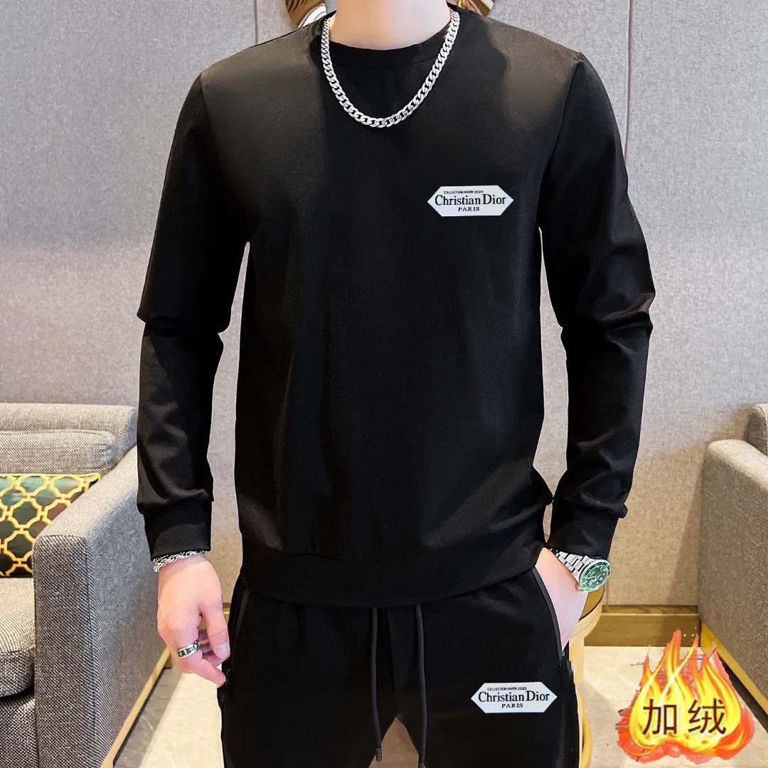 🅿️400 brand [DIOR Dior] (velvet and thickened) 2025 autumn and winter new product, celebrities' favorite fashion-flavored casual suit, clean and neat tailoring, full of urban style. It is made of high-quality customized fabrics, with excellent thermal insulation effect inside, soft and dry feel, and a crisp and stylish upper body effect. The three-dimensional cutting process and the pattern are all of high standards, and the silhouette version has the right benefits! It is not tight at all, and you feel good when you put it on. So many top-quality raw materials create high-end products with unparalleled value. It is the first choice for high-end fashion people. (Size: M-4XL can wear up to 200 pounds)