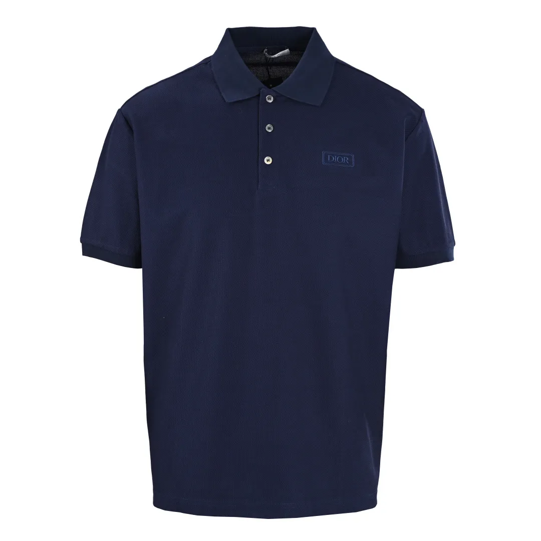 🅿️330 (higher version) DIOR Dior CD box square embroidered short-sleeved polo shirt. Original custom-made 200g cotton jade fabric, thread dyed to match the original. The imported machine-made tatami embroidery technology makes the letter logo appear delicate and exquisite, enhancing the decorative effect. Use an embroidery machine to embroider the designed letter logo onto the patch. Size：S-L