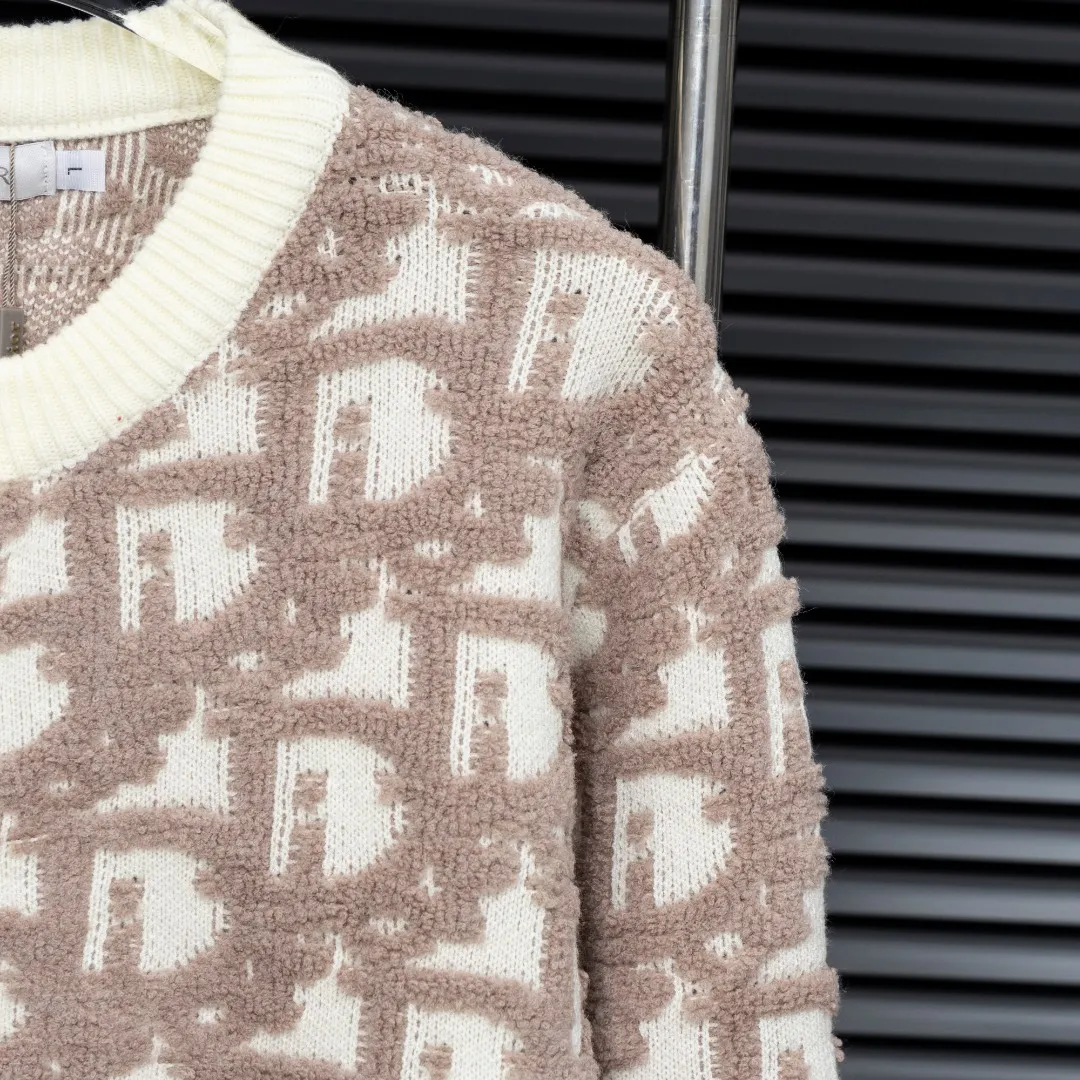 🅿️460 Style: DIOR all-over printed zipper cardigan knitted long-sleeved sweater Size: S-XXL Fabric: Wool blend Accessories: Full set of customized original accessories No gender distinction, same style for men and women