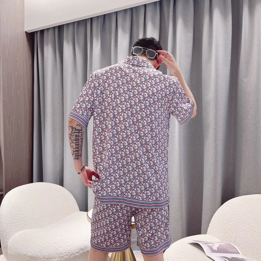 🅿️340 2023 DIOR Dior home wear, high-end Korean silk fabric, skin-friendly, soft and comfortable, couple size M～XXXL