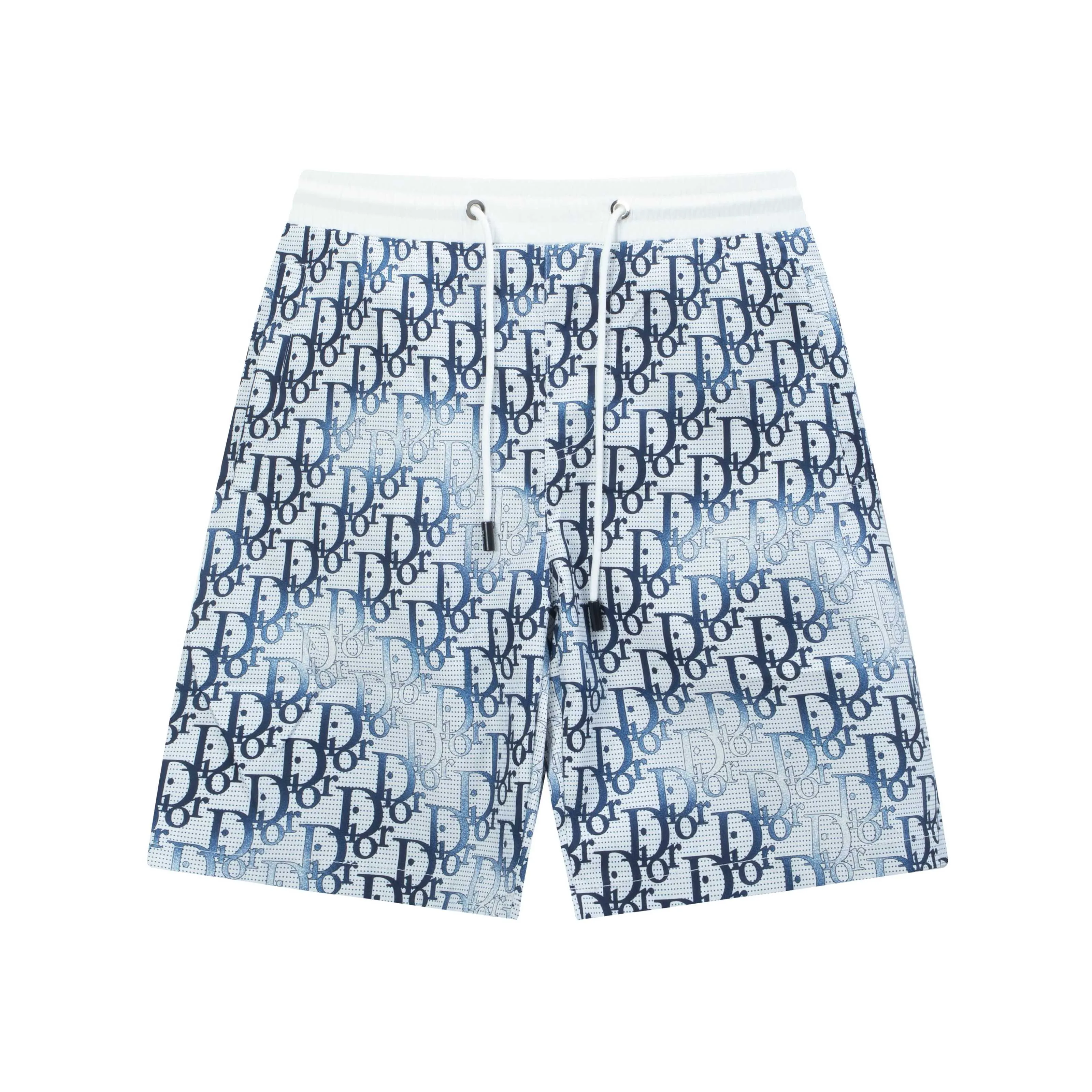 🅿️160 2025 DiOR Dior's new quick-drying beach shorts, customized fabrics, with presbyopic craftsmanship and logo printed all over. The version is tight and three-dimensional, with straight stripe splicing. The customized trouser cord hardware has strong texture and smoothness. The upper body is comfortable and breathable. It has a concave and convex three-dimensional feel. It is fashionable and casual. Color: Black Blue Size: M-4XL