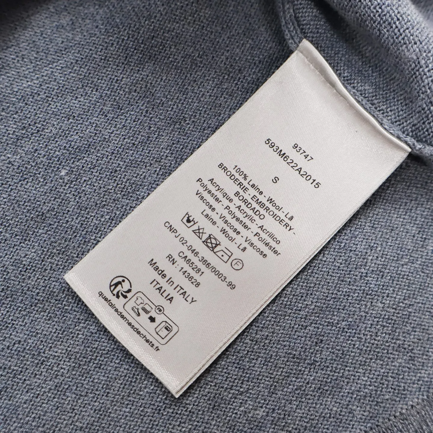 🅿️410 [Exclusive supply] CD co-branded Hamilton knitted short-sleeve. The original version was purchased for 16,000 and developed. It is custom-dyed with 32-count double-thread blended colored yarn wool. It is operated by an imported (Stoll) 14-knitting machine. The computer-made wool jacquard is made. The ready-made wool is washed with enzyme to make the fabric close-fitting and soft. Size:S-M-L