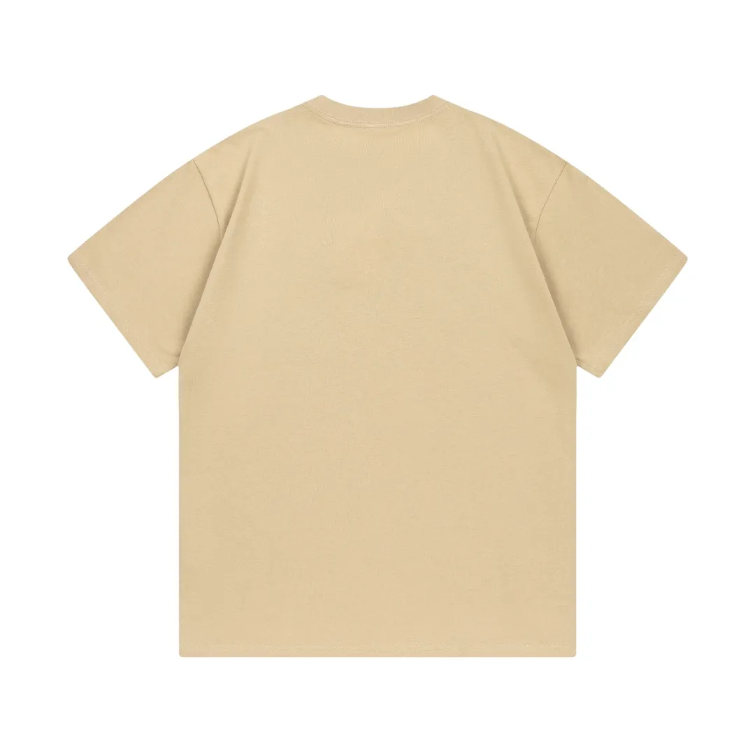 🅿️170 Dior Dior joint KAWS series 2025 new style Snake letter logo Uniform short-sleeved T-shirt for men and women ·Customized 280g 100% double yarn pure cotton fabric ·Dyeing 32 counts double-strand thread ·Kangli digital direct printing process ·Complete collar label, hangtag, main mark and three labels Color: Khaki Size: XS S M L