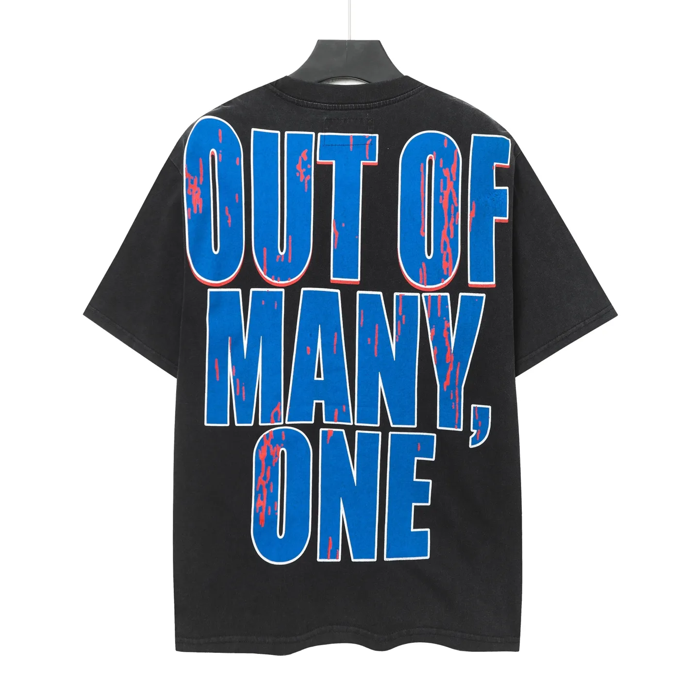 6020#washed black｜P116 Godspeed cross-border American rock and roll street washed retro style short-sleeved T (craft printing) fabric (fabric): 32 count combed double yarn 250g weight code number (size): S-M-L-XL color (colour): washed black 👉