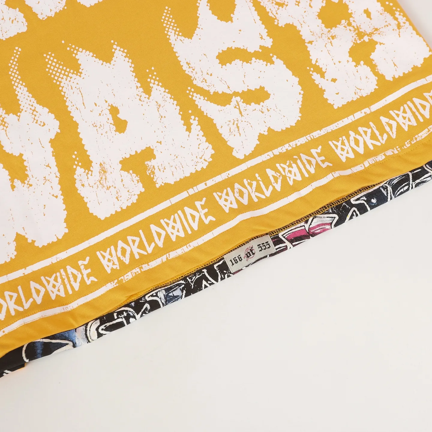 5115# Golden I P106 Godspeed cross-border American rock and roll street washed retro style short-sleeved T (craft printing) fabric (fabric) 32-count combed double yarn 240 grams weight code number (size): S-M-L-XL color (colour): golden yellow