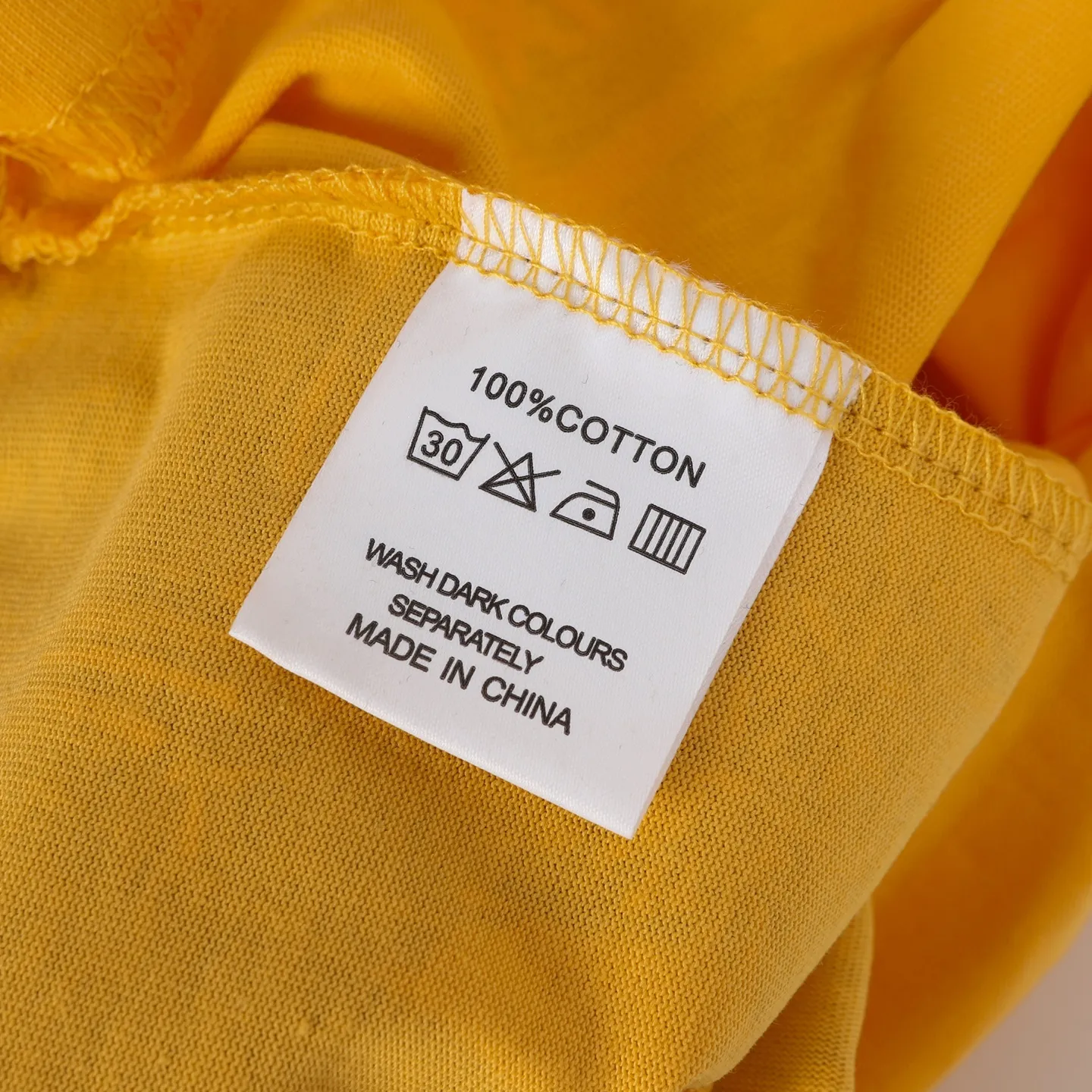 5115# Golden I P106 Godspeed cross-border American rock and roll street washed retro style short-sleeved T (craft printing) fabric (fabric) 32-count combed double yarn 240 grams weight code number (size): S-M-L-XL color (colour): golden yellow