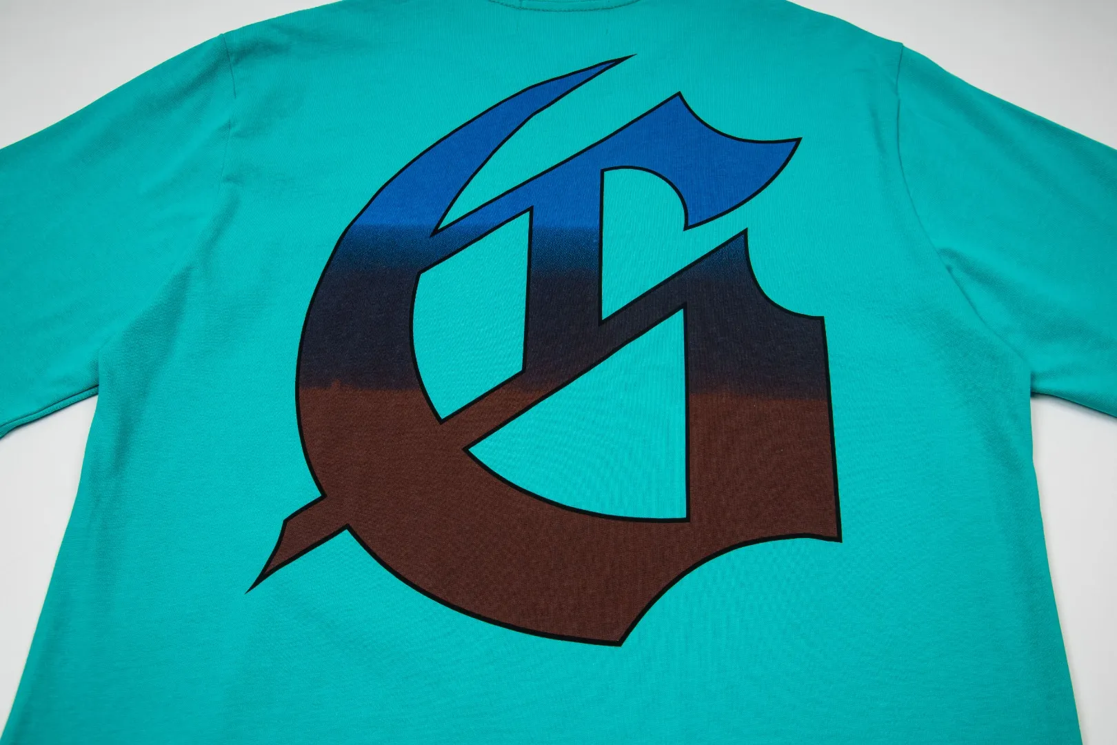 G65# GodSpeed ​​White Ink Direct Print Short Sleeve S-XL Blue Orange P116
