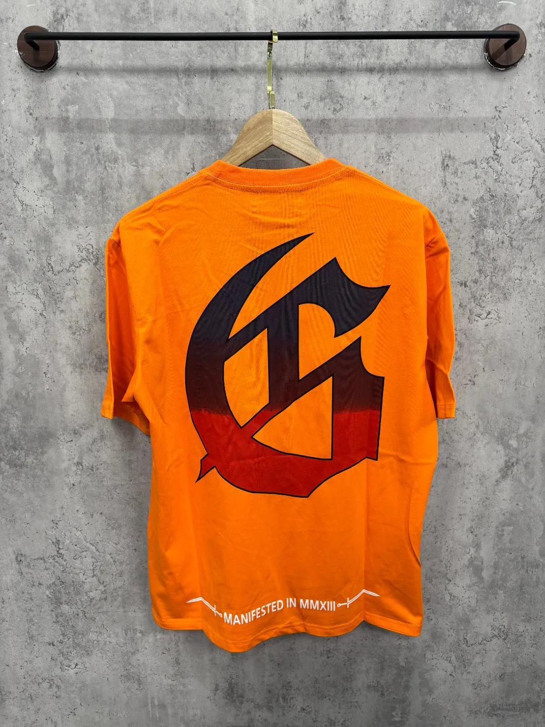 G65# GodSpeed ​​White Ink Direct Print Short Sleeve S-XL Blue Orange P116