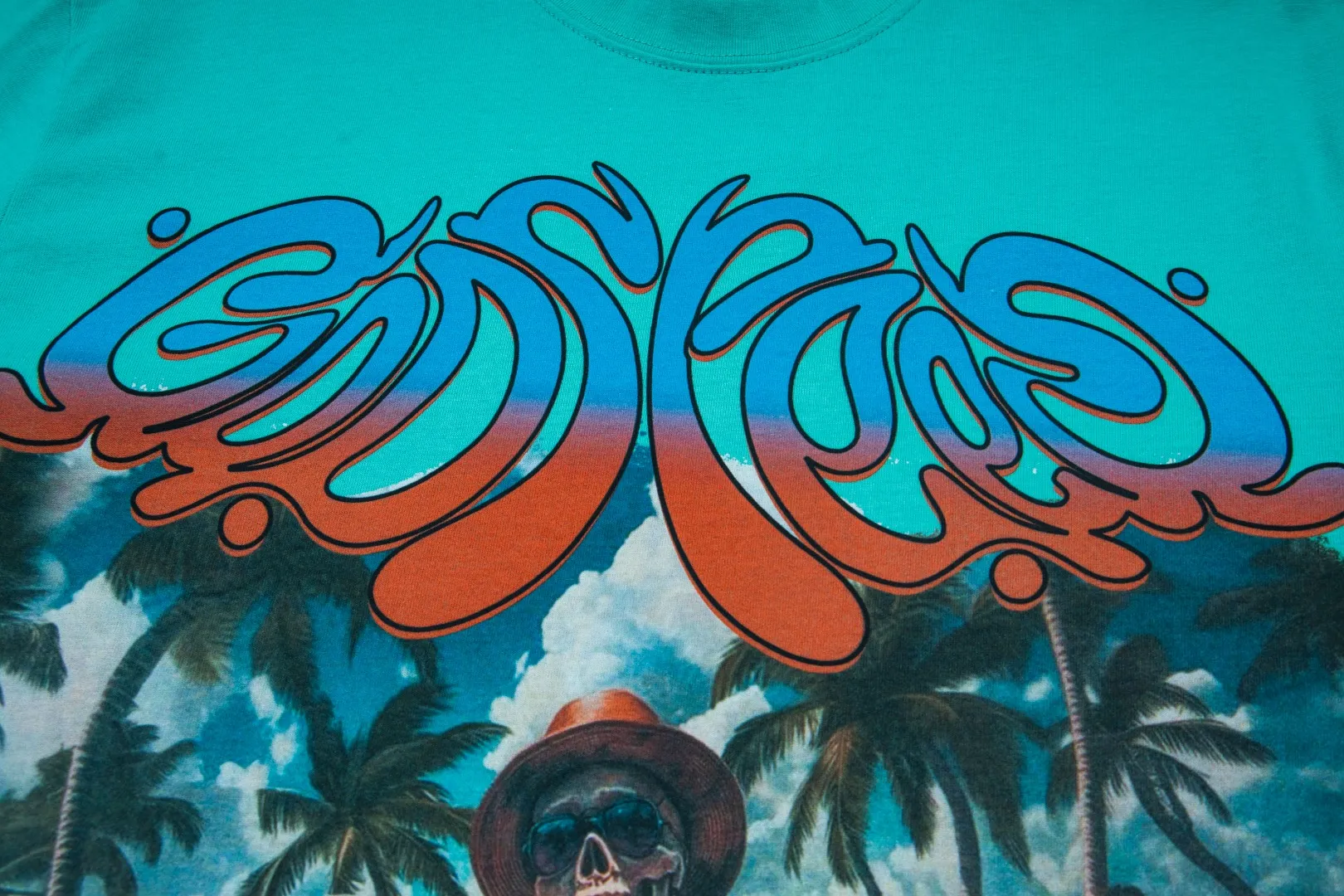 G65# GodSpeed ​​White Ink Direct Print Short Sleeve S-XL Blue Orange P116