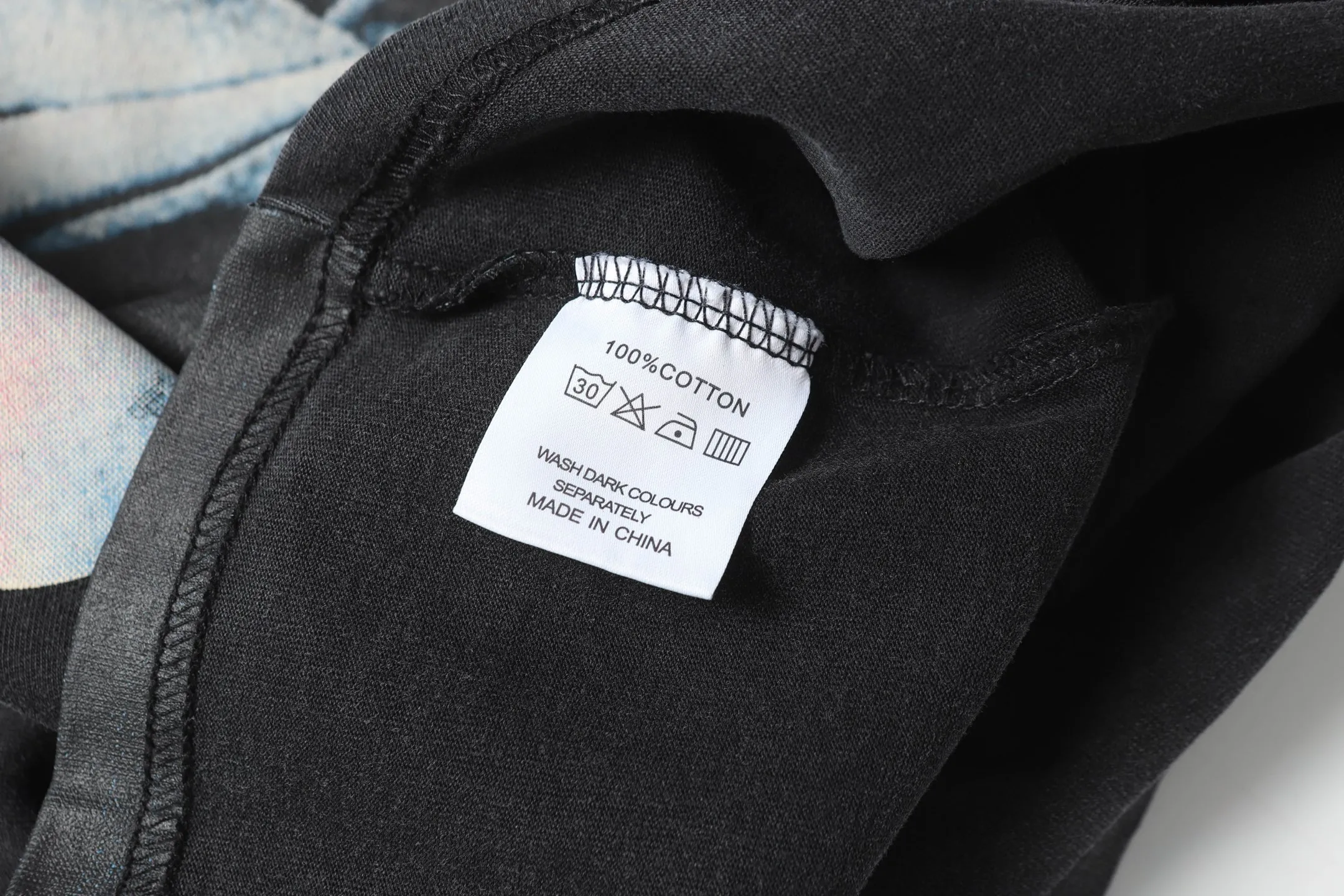 6018#washed black｜P116 Godspeed cross-border American rock and roll street washed retro style short-sleeved T (craft printing) fabric (fabric): 32 count combed double yarn 250g weight size (size): S-M-L-XL color (colour): washed black 👉