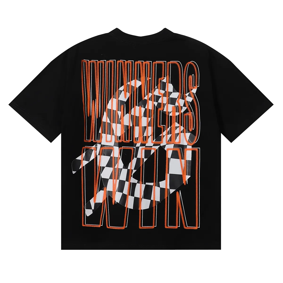 No. 7015, 2025 new Godspeed racer F1 champagne printed high-quality double yarn pure cotton casual short-sleeved T-shirt batch 110 Color: black, white; Size: S M L XL