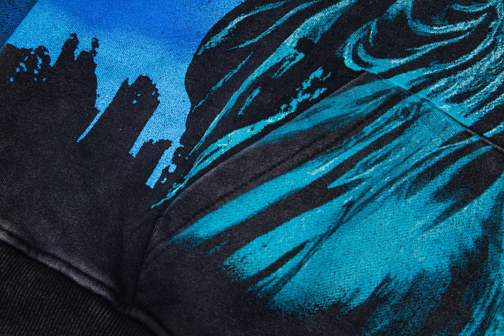 G56# GodSpeed ​​all-over HD printed washed zipper sweatshirt Size S-XL black blue black red black yellow P266