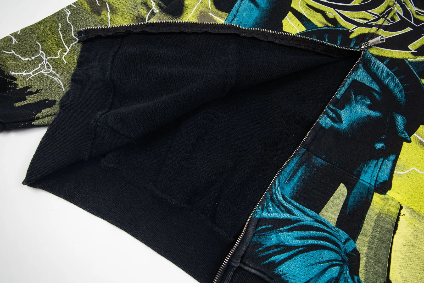 G56# GodSpeed ​​all-over HD printed washed zipper sweatshirt Size S-XL black blue black red black yellow P266