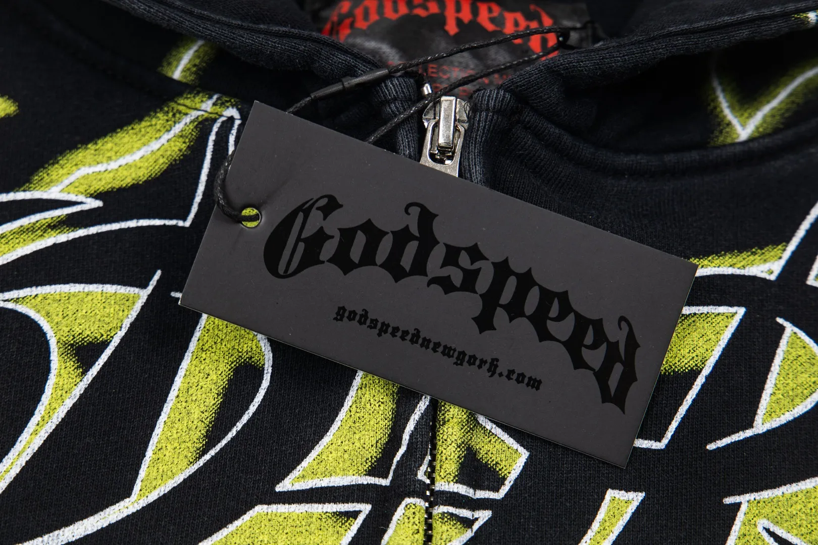 G56# GodSpeed ​​all-over HD printed washed zipper sweatshirt Size S-XL black blue black red black yellow P266