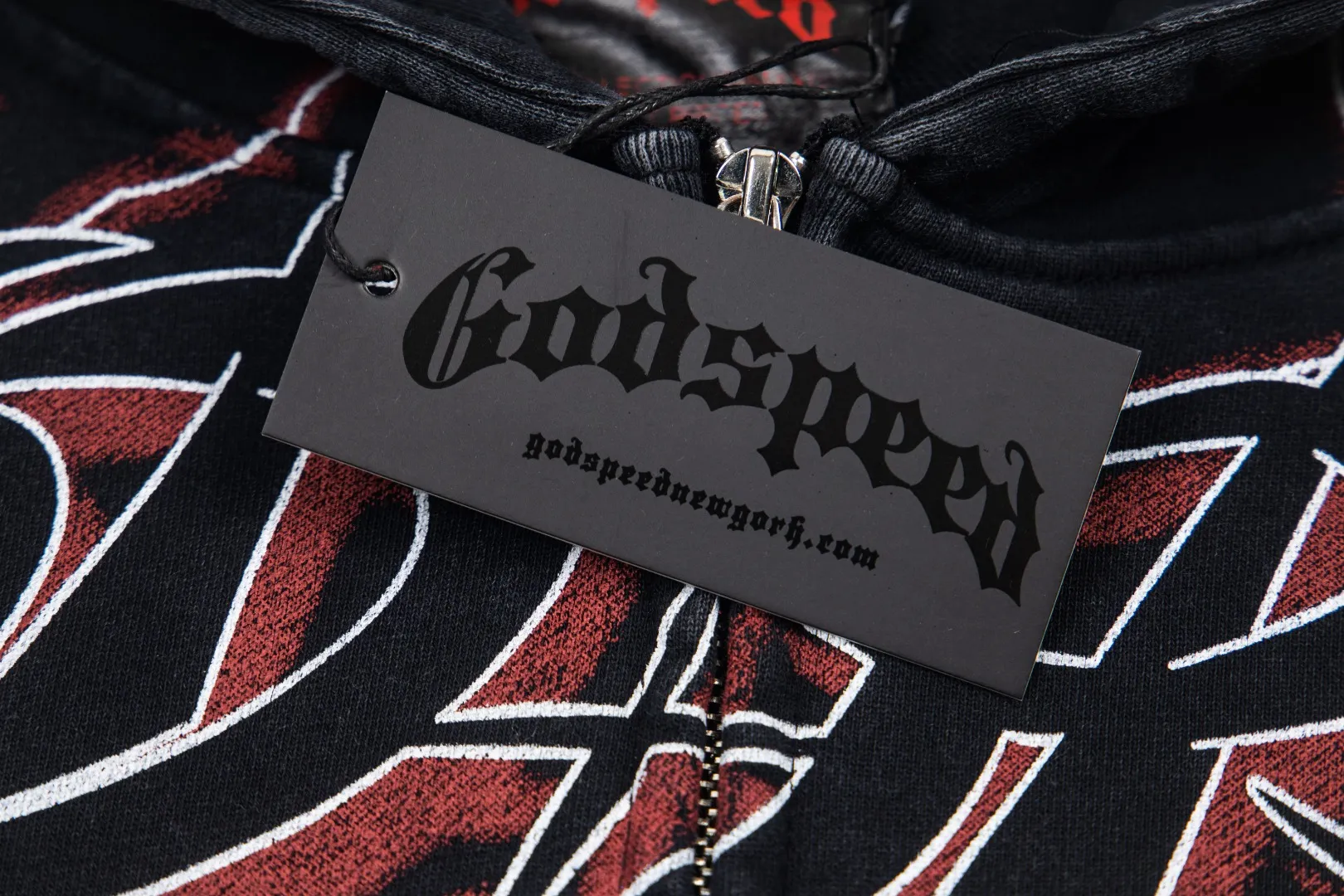 G56# GodSpeed ​​all-over HD printed washed zipper sweatshirt Size S-XL black blue black red black yellow P266