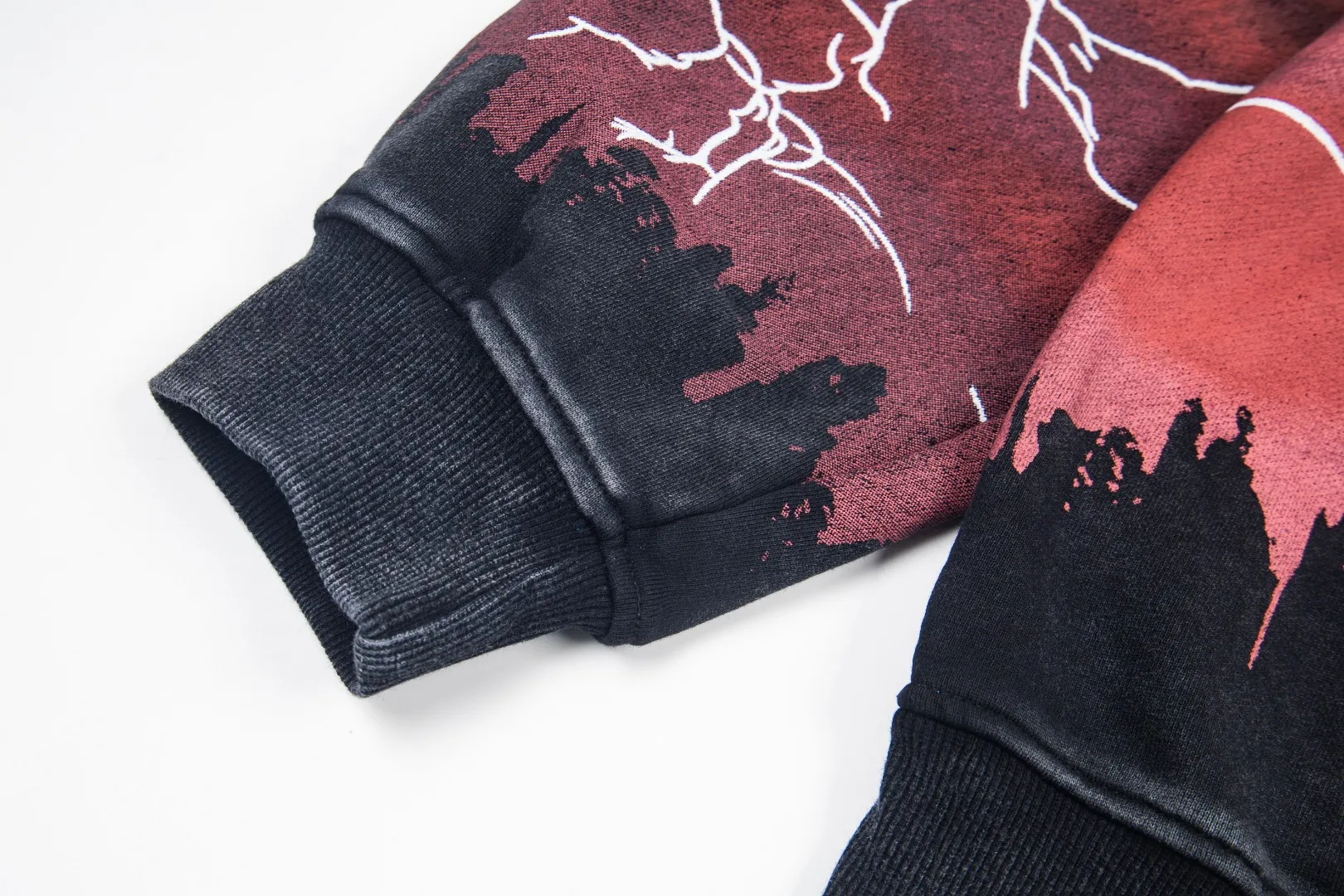 G56# GodSpeed ​​all-over HD printed washed zipper sweatshirt Size S-XL black blue black red black yellow P266
