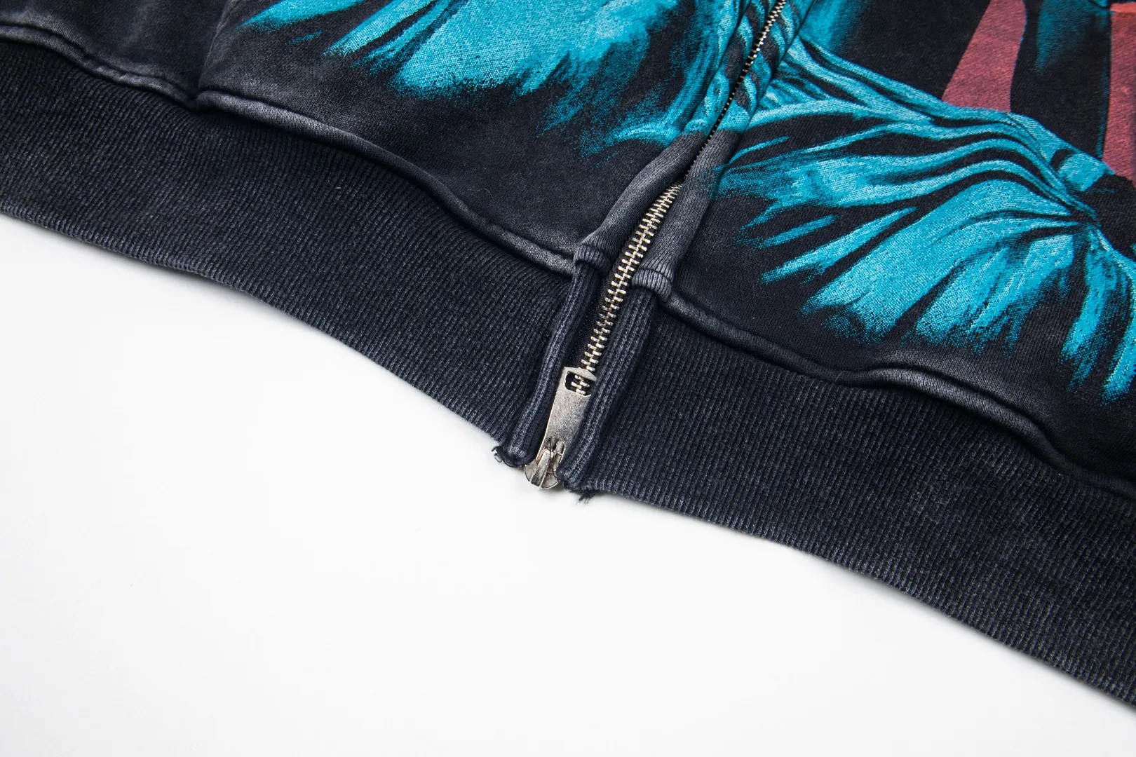 G56# GodSpeed ​​all-over HD printed washed zipper sweatshirt Size S-XL black blue black red black yellow P266