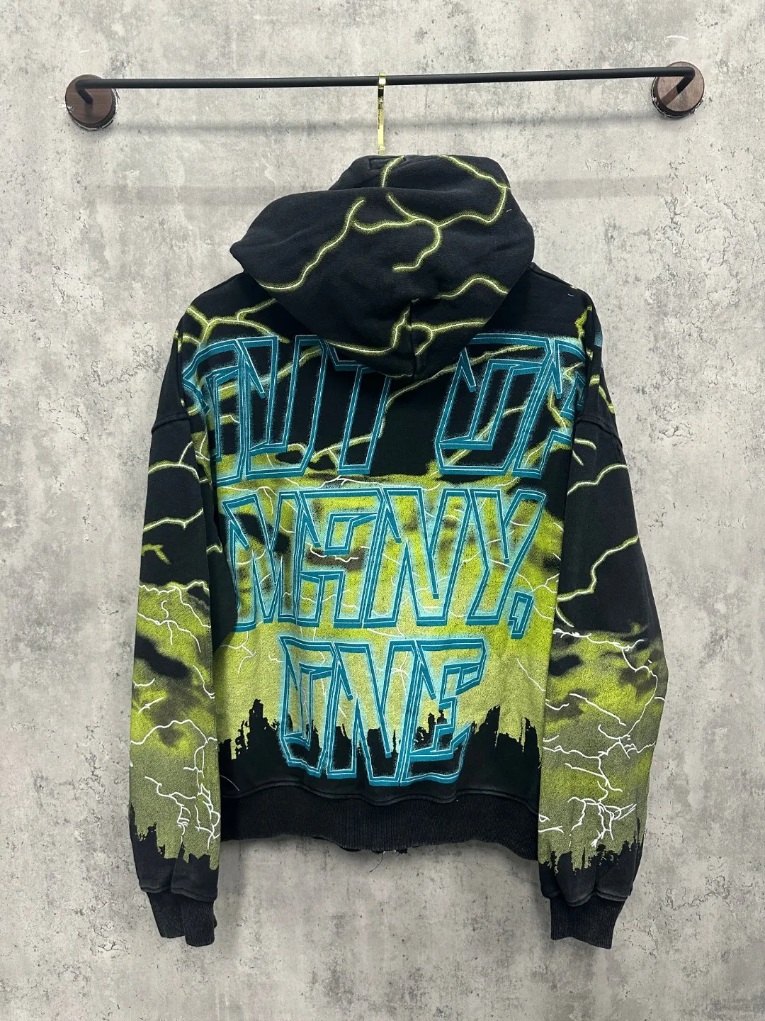 G56# GodSpeed ​​all-over HD printed washed zipper sweatshirt Size S-XL black blue black red black yellow P266