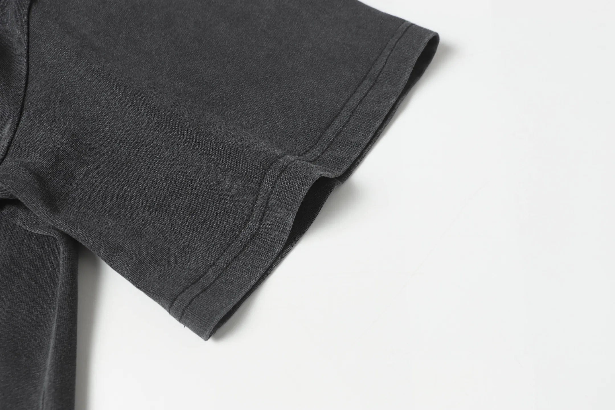 6001# washed black/denim blue｜P116 Godspeed cross-border American rock and roll street washed retro style short-sleeved T (craft print) fabric (fabric): washed black, blue: 32 count combed double yarn 250g weight code (size): S-M-L-XL color (colour): washed black, washed blue