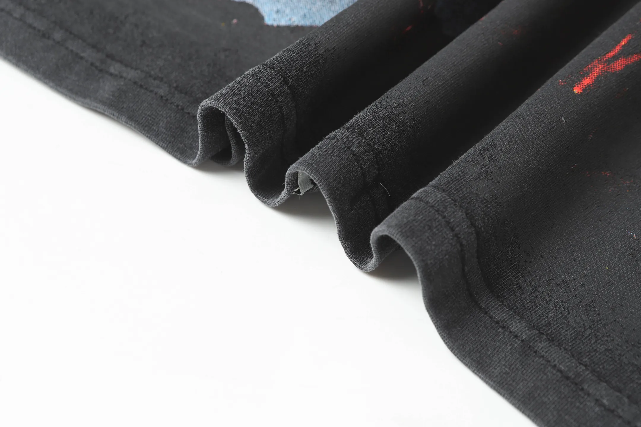 6001# washed black/denim blue｜P116 Godspeed cross-border American rock and roll street washed retro style short-sleeved T (craft print) fabric (fabric): washed black, blue: 32 count combed double yarn 250g weight code (size): S-M-L-XL color (colour): washed black, washed blue