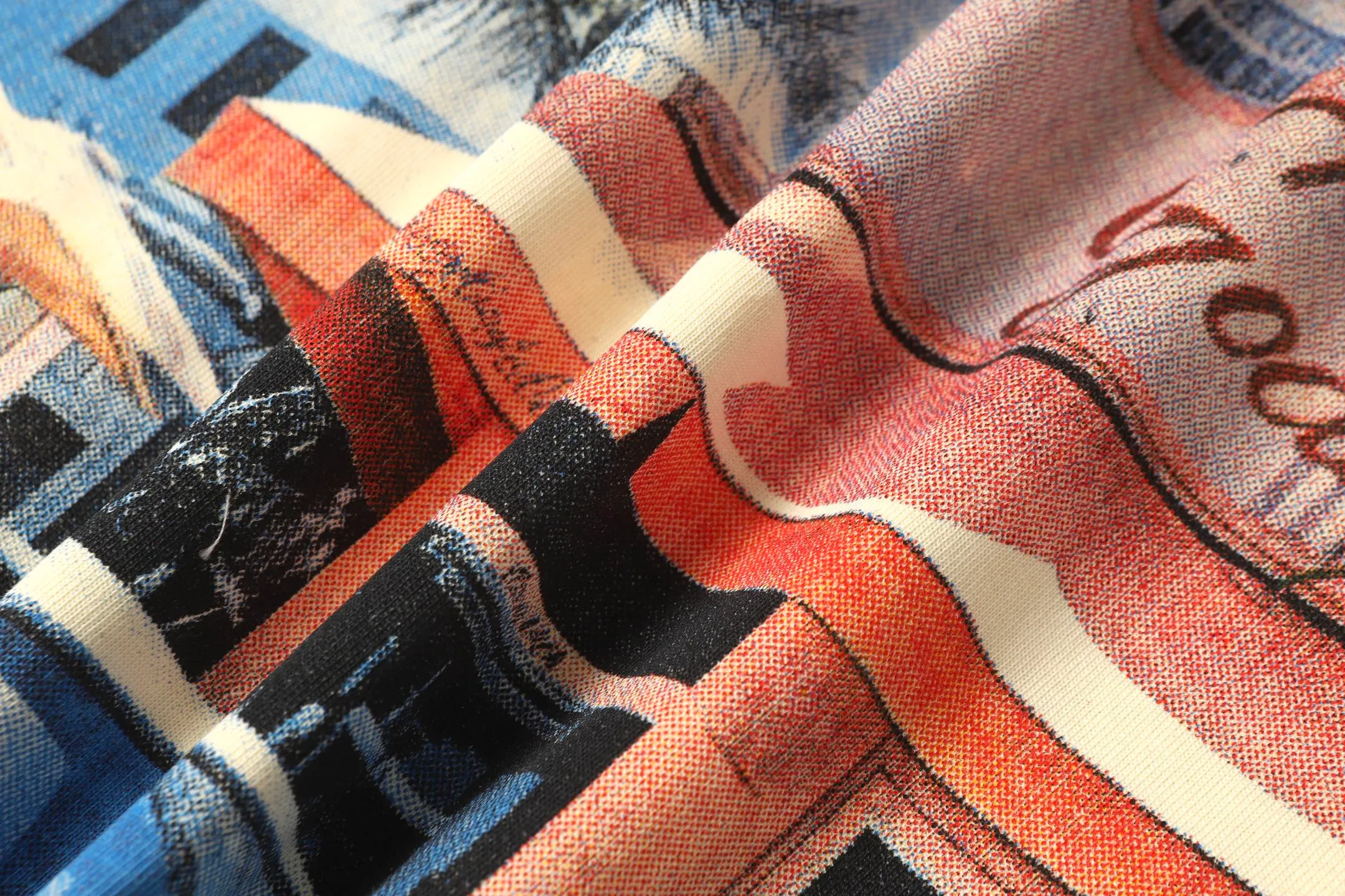 5057#Apricot｜P104 Godspeed cross-border American rock and roll street washed retro style short-sleeved T (craft printing) fabric (fabric) 32 counts combed double yarn 240 grams weight code number (size): S-M-L-XL color (colour): apricot