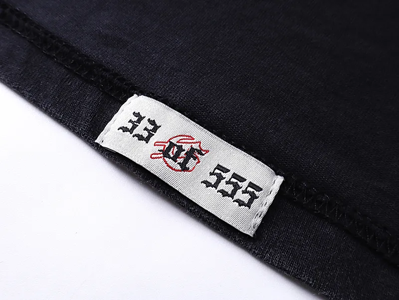 1015# P126 Washed model Real shot Godspeed American fashion rock street retro washed distressed printed cotton short sleeves Fabric: 250g 32 count fine cotton double yarn pure cotton Color: washed black washed blue Code number: S M L XL