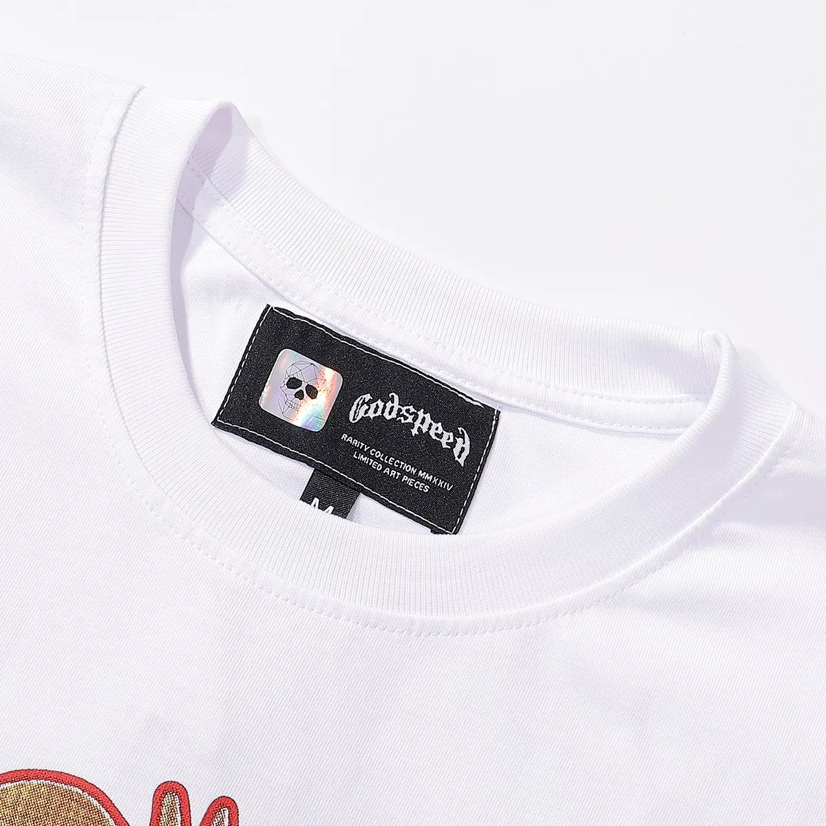 Batch 106, No. 7087, Mechao Godspeed racing championship scene printed high-quality double yarn pure cotton casual short-sleeved T-shirt Color: black, white; Size: S M L XL