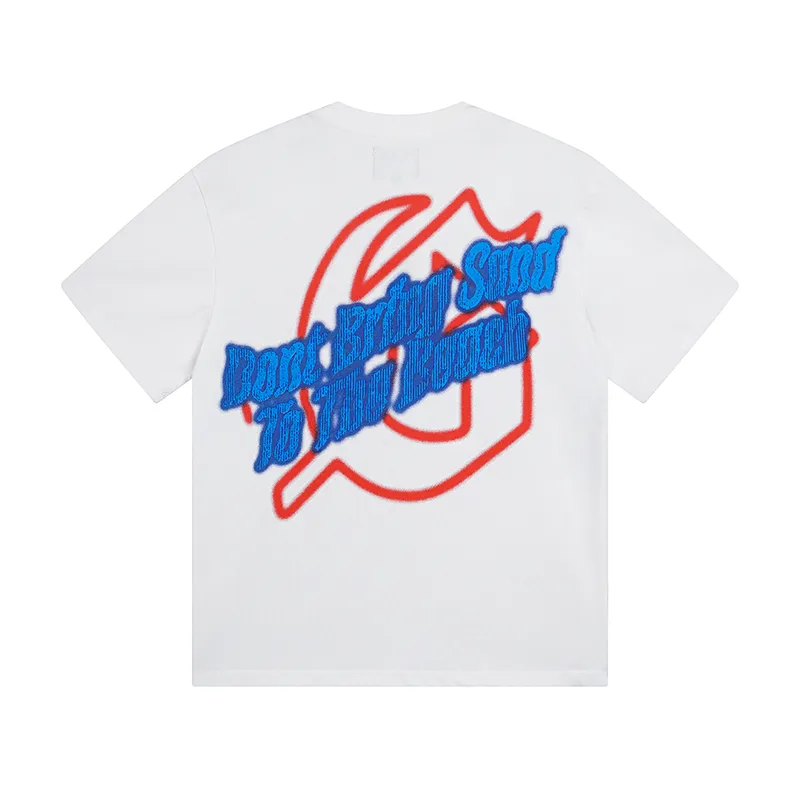 3022# P110 Real shot Godspeed American fashion rock street retro loose printed cotton short sleeves Fabric: 240g 32 count fine cotton double yarn pure cotton Color: off-white Size: S M L XL