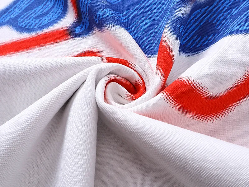 3022# P110 Real shot Godspeed American fashion rock street retro loose printed cotton short sleeves Fabric: 240g 32 count fine cotton double yarn pure cotton Color: off-white Size: S M L XL