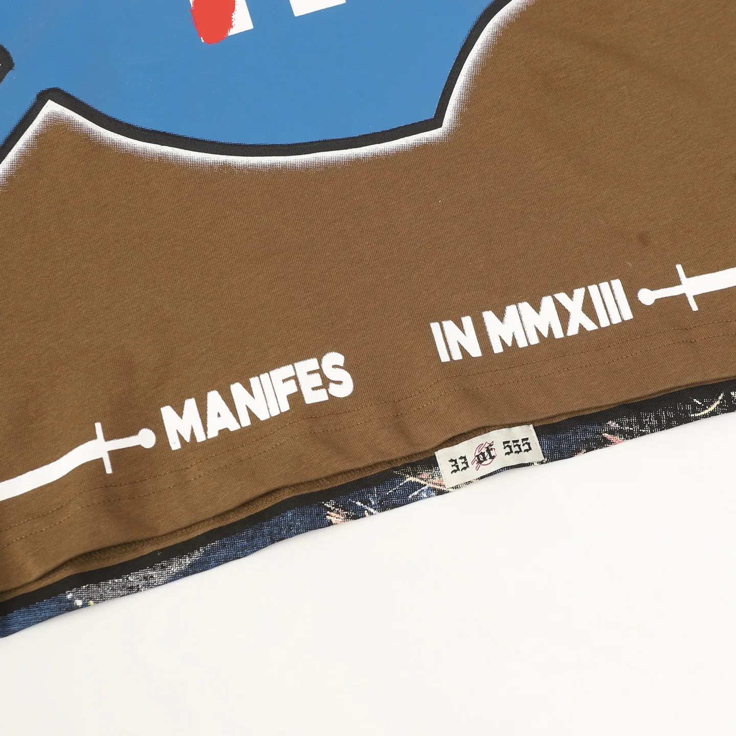 5100# Brown/Sea Blue/Golden Yellow I P106 Godspeed Cross-Border American Rock Street Washed Retro Style Short Sleeve T (Craft Print) Fabric (fabric) 32 Count Combed Double Yarn 240 Grams Size (size): S-M-L-XL Color (colour): Brown/Sea Blue/Golden Yellow 👉
