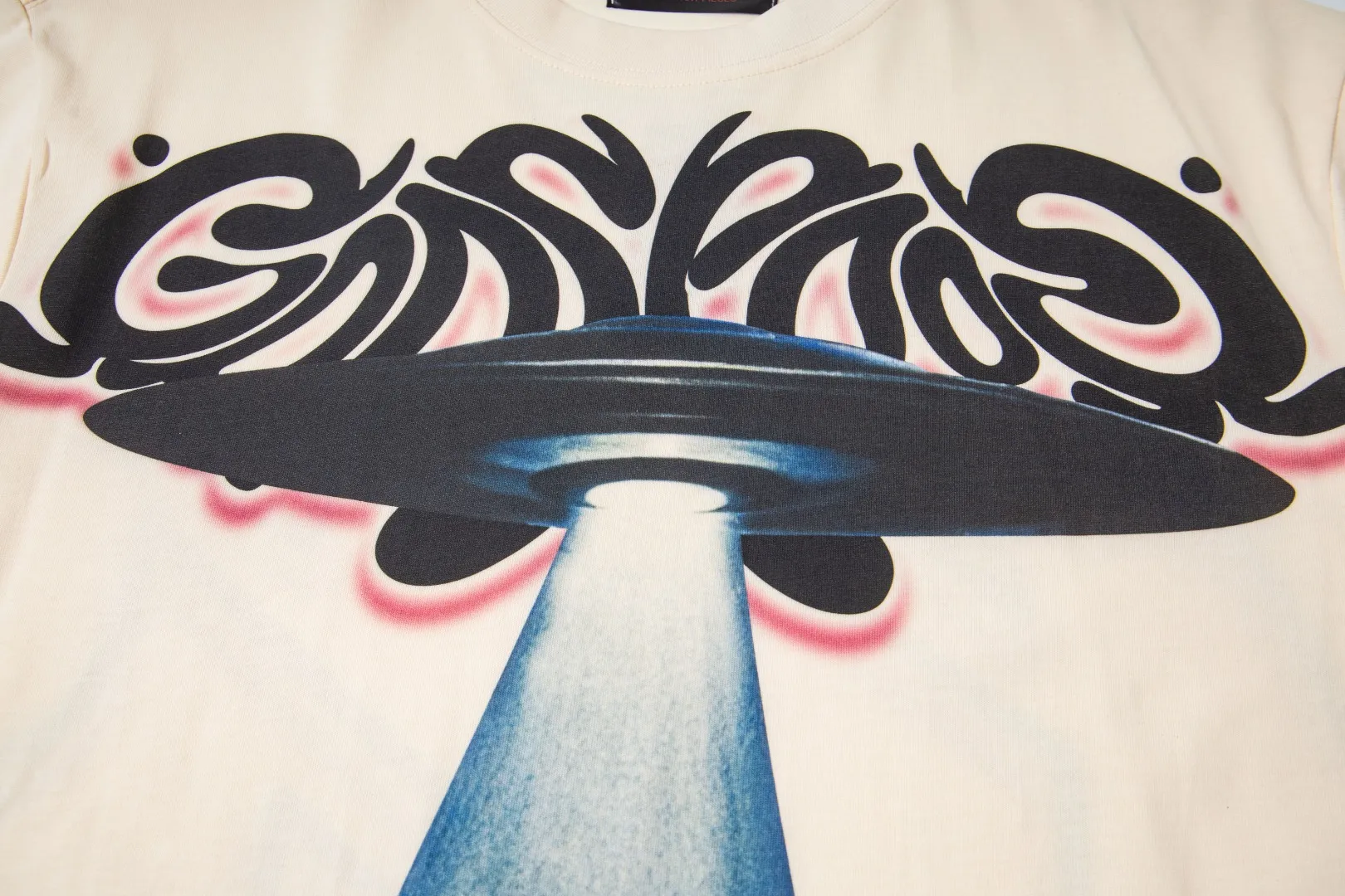 G33# GodSpeed ​​white ink direct spray washed short-sleeved S-XL size blue (washed) P126 apricot P106