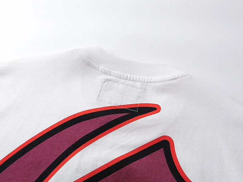 3122# P106 Real shot Godspeed American fashion rock street retro loose printed cotton short sleeves Fabric: 240g 32 count fine cotton double yarn pure cotton Color: off-white Size: S M L XL