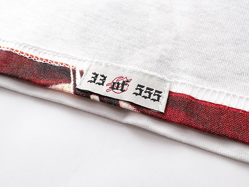 3122# P106 Real shot Godspeed American fashion rock street retro loose printed cotton short sleeves Fabric: 240g 32 count fine cotton double yarn pure cotton Color: off-white Size: S M L XL