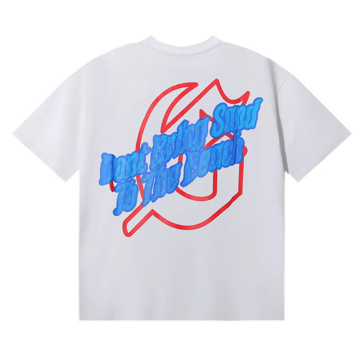 No. 7021, American trend Godspeed comfortable beach skull print high quality double yarn pure cotton casual short-sleeved T-shirt batch 110 Color: black, white; Size: S M L XL