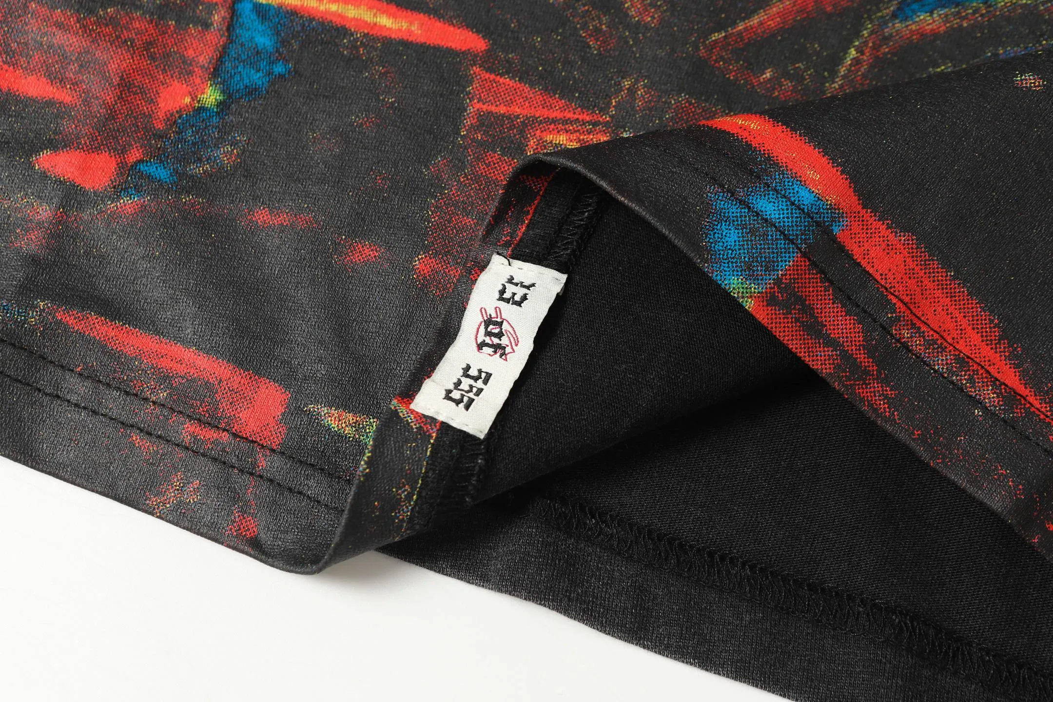 6060#washed black｜P116 Godspeed cross-border American rock and roll street washed retro style short-sleeved T (craft printing) fabric (fabric): 32 count combed double yarn 250g weight code number (size): S-M-L-XL color (colour): washed black