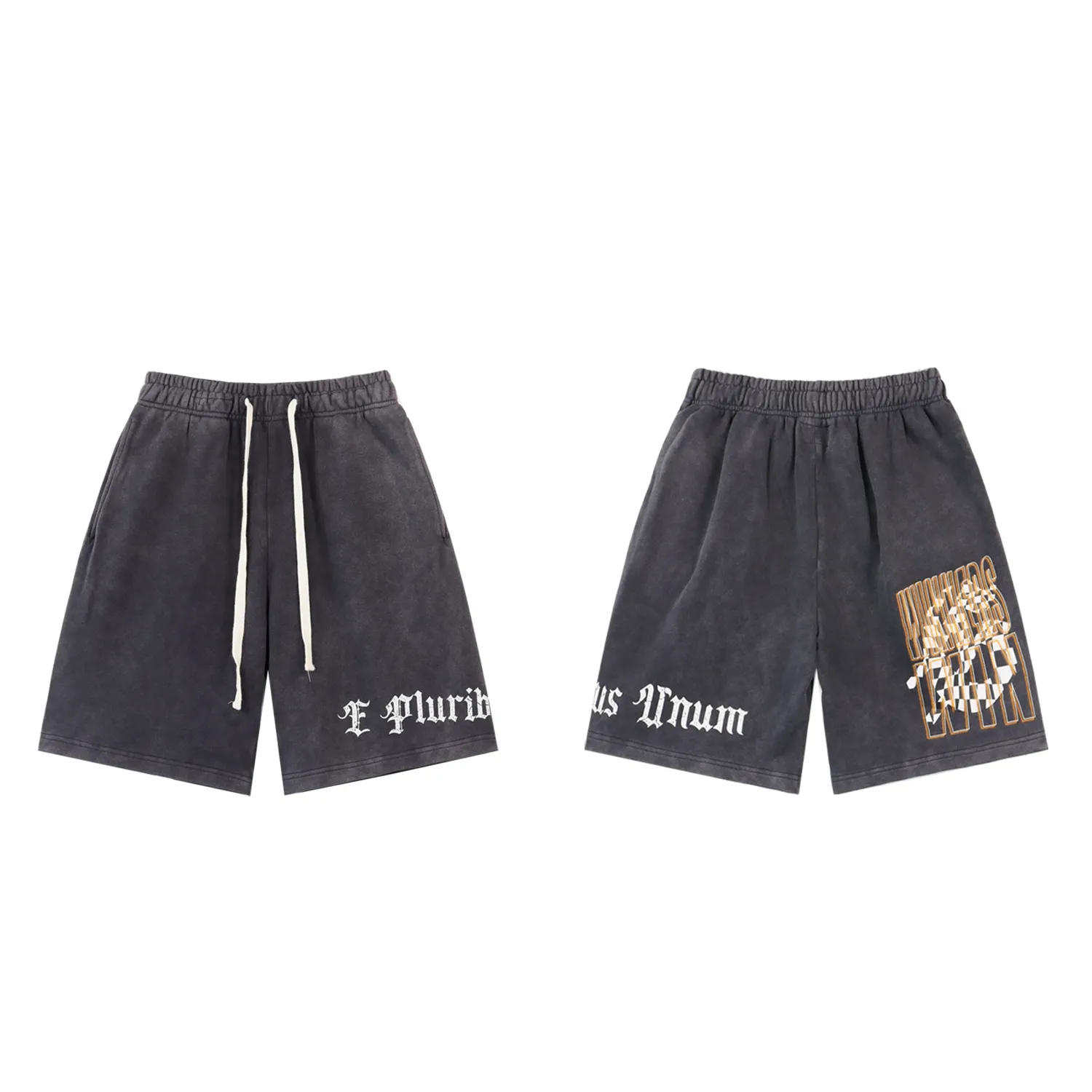 💰150 Style number: BR 8771 Fabric: 380g washed, real shot, beautiful and fashionable Godspeed printed high quality double yarn casual fashion brand washed distressed shorts Color; washed black, washed blue, code number: S M L XL
