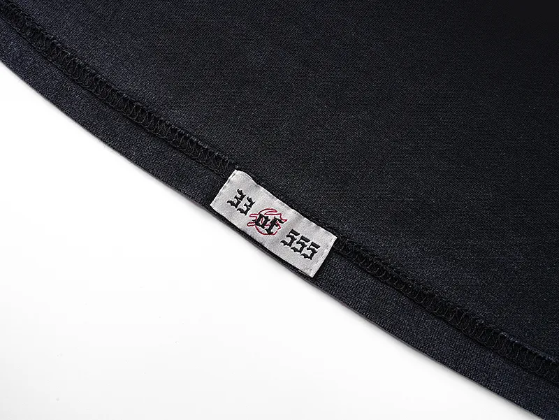 1053# P126 Washed Black Real Shot Godspeed American Fashion Rock Street Retro Washed Distressed Printed Pure Cotton Short Sleeves Fabric: 250g 32 Count Fine Cotton Double Yarn Pure Cotton Color: Washed Black Size: S M L XL