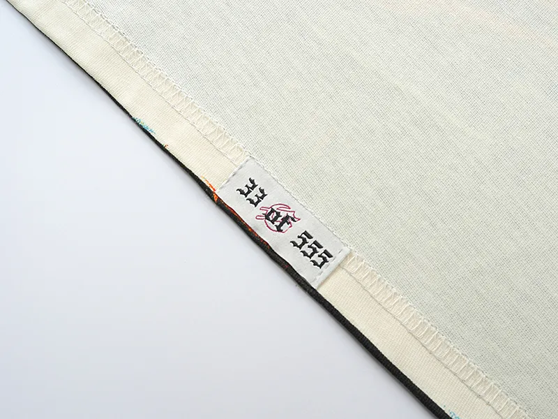 3071# P110 Real shot Godspeed American fashion rock street retro loose printed cotton short sleeves Fabric: 240g 32 count fine cotton double yarn pure cotton Color: apricot Size: S M L XL